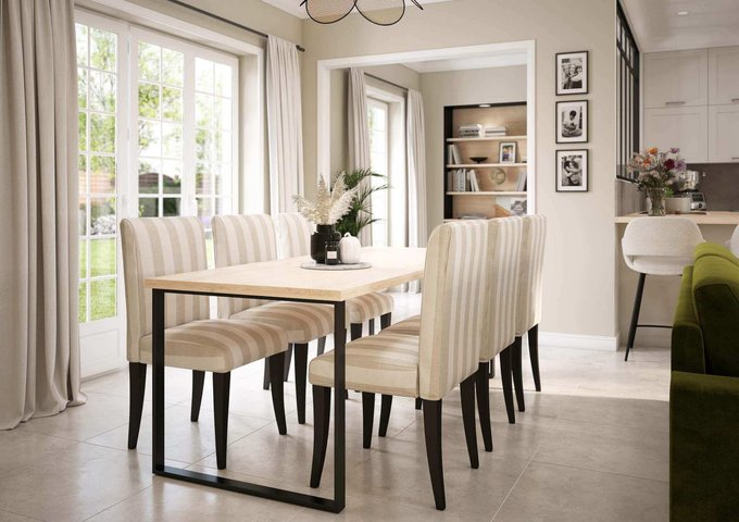 Salle à manger beige style classique chic